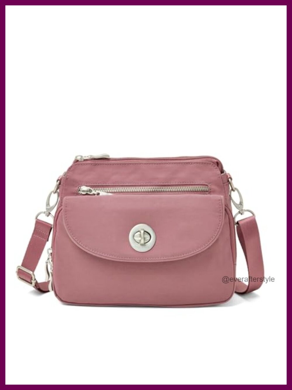 Calais Lightweight Water Resistant Crossbody Travel Purse RFID Adjustable Strap